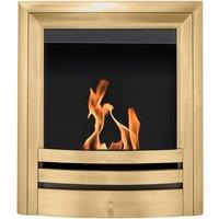 Acantha Fires & Fireplaces Vela Bio Ethanol Fire in Antique Brass in Gold