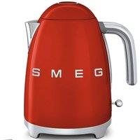 Smeg Kettle & 4-Slice Toaster Set, 50's Style Retro, Stainless Steel, Red