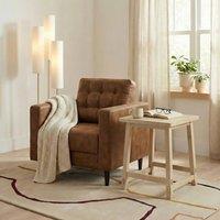 FurnitureboxUK Rockies Square White Oak Wood Side Table in Light Brown