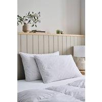 CHRISTY Luxury European Feather & Down Pillow Pair Medium in White