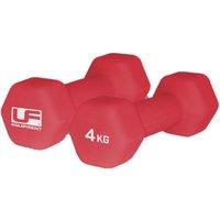 Urban Fitness Neoprene Hexagon Dumbell Pack of 2 in Red | Size: 4kg