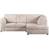 SOFASELECTION UK Jumbo Cord High Back Right Hand 4 Seater Corner Sofa in Cream | Size: 4 Pack