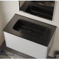 Banyetti Athena Ceramic No Tap Hole 1000mm Basin Sink - Matt Black