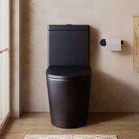 Banyetti Scene Rimless Close Coupled Back to Wall Toilet - Matt Black