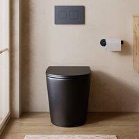 Banyetti Scene Rimless Back to Wall Toilet - Matt Black
