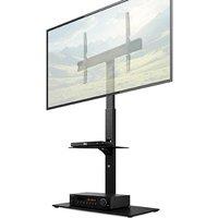 Futura TV Floor Stand 30-75 Inch Height Adjustable Swivel Mount Shelf 40kg in Black