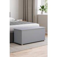 Home Discount Vida Designs Leon Versatile Storage Ottoman Bedroom Furniture in Grey