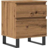 Berkfield Home Bedside Cabinet Artisan Oak 40x35x50 cm Engineered Wood in Brown | Size: 40 x 35 x 50 cm