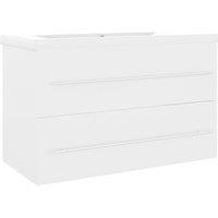 Berkfield Home Sink Cabinet with Built-in Basin White Engineered Wood