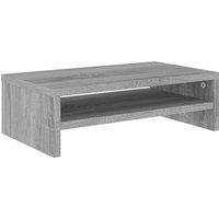 Berkfield Home Monitor Stand Grey Sonoma 42x24x13 cm Engineered Wood | Size: 42 x 24 x 13 cm