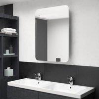 Berkfield Home LED Bathroom Mirror Cabinet Shining White 60x11x80 cm | Size: 60 x 11 x 80 cm