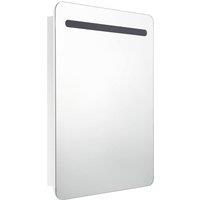 Berkfield Home LED Bathroom Mirror Cabinet Shining White 60x11x80 cm | Size: 60 x 11 x 80 cm