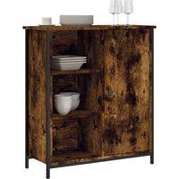 Berkfield Home Sideboard Smoked Oak 70x30x80 cm Engineered Wood in Brown | Size: 70 x 30 x 80 cm