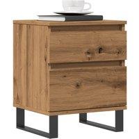 Berkfield Home Bedside Cabinets 2 pcs Artisan Oak 40x35x50 cm Engineered Wood in Brown | Size: 40 x 35 x 50 cm