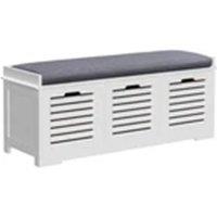Nordara 3-Door Shoe Storage Bench Cushion in White