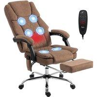 Nordara Brown Executive Office Chair Massage Heating Ergonomic Desk Chair | Size: 100 cm x 15 cm