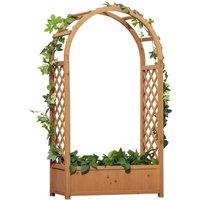 Nordara Raised Garden Bed with Arch Trellis, Garden Planter Box, Brown | Size: 1.25kg