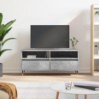 Berkfield Home TV Cabinet Concrete Grey 100x34.5x44.5 cm Engineered Wood