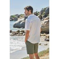 WoolOvers Men's Short Sleeve Sunbleached Shirt in White | Size: 2XL