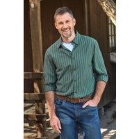 WoolOvers Men's Textured Stripe Long Sleeve Shirt | Size: Large