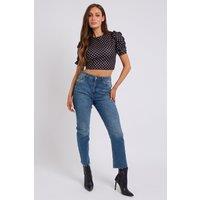 Urban Bliss Women's Black Mom Jean in Blue | Size: 16