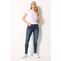 Long Tall Sally Women's Tall Skinny Jeans in Mid Blue | Size: 16L