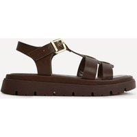 Linzi Women's Adventure Brown Gladiator Flat Sandals | Size: 7-Standard Fit