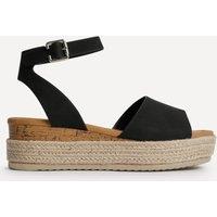 Linzi Women's Nirvana Black Nubuck Flatform Sandals | Size: 4-Standard Fit