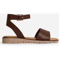 Linzi Women's Denia Wide Fit Brown Sandals | Size: 4-Wide Fit