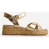 Linzi Women's Magnolia Gold Flatform Sandals | Size: 7-Standard Fit