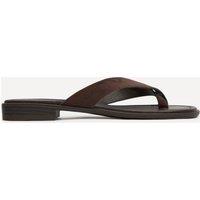 Linzi Women's Kimmi Brown Faux Suede Flat Sandals | Size: 6-Standard Fit
