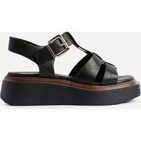 Linzi Women's Subtract Black Gladiator Flatform Sandals | Size: 4-Standard Fit
