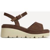 Linzi Women's Nyla Brown Platform Cleated Sandals | Size: 4-Standard Fit