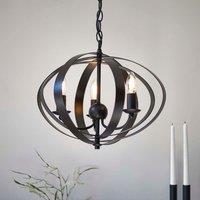 Pagazzi Midnight 3 Light Matte Black Pendant Ceiling Light