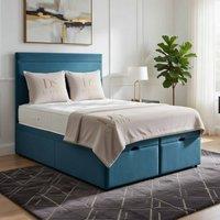 DS Living Majesty Sky Blue Ottoman Bed in Light Blue | Size: Single
