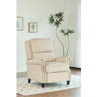 Living and Home Single Sofa Recliner Chair Armchair with Footrest in Beige