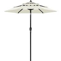 Berkfield Home 3-Tier Parasol with Aluminium Pole Sand 2 m in Beige