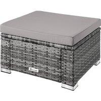 tectake Footstool Bitonto in Grey | Size: 1 Seater