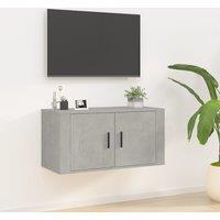 Berkfield Home Wall Mounted TV Cabinet Concrete Grey 80x34.5x40 cm