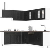 Berkfield Home 11 Piece Kitchen Cabinet Set Kalmar Black Engineered Wood