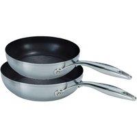 Circulon Frying Pan in Stainless Steel Durable Non Stick Cookware - Pack of 2 in Silver