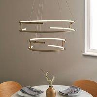 Pagazzi Mabel Antique Brass Led Pendant Ceiling Light in Gold