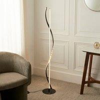Pagazzi Hyde Matte Black & Crystal Led Floor Lamp
