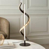Pagazzi Hyde Matte Black & Crystal Led Table Lamp