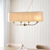Pagazzi Marston Satin Nickel Pendant in Cream