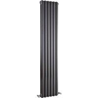 Balterley Aspire Vertical Double Panel Radiator, 1800mm x 383mm - Anthracite in Grey