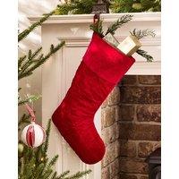 Dibor Set of 4 Harrington Quilted Red Velvet Xmas Gift Christmas Stocking | Size: 4 Pack
