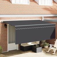 Berkfield Home Retractable Awning Anthracite Gray