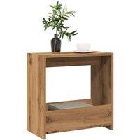 Berkfield Home Side Table Artisan Oak 50x26x50 cm Engineered Wood in Brown | Size: 50 x 26 x 50 cm