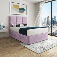 KDMD Ixworth Upholserted Floorstanding Headboard Pink Designer Bed Frame | Size: Double